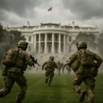 BREAKING: Trump Loses Control of White House… Soldiers advancing towards the White House during a military operation