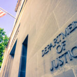 Mystery FUND: $1.8 Billion in Taxpayer Dollars UNCHECKED Department of Justice building with American flag.