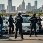 Candidate BACKLASH – Abolish ICE Movement Gains Major Traction…. Police officers in tactical gear conducting an arrest in a parking lot