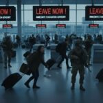 Shocking Sinkhole CRIPPLES LaGuardia… Crowd of people in an airport responding to evacuation alerts with military personnel present