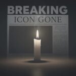 Legend DEAD at 41—NFL Knew & Did Nothing… A lit candle in front of a newspaper with the headline 'BREAKING ICON GONE'