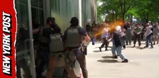 Protesters SPRAYED With Chemicals at Clash Outside Minnesota Federal Court