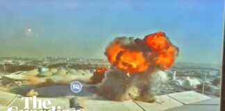 Surveillance footage shows moment of drone attack on Kuwait airport
