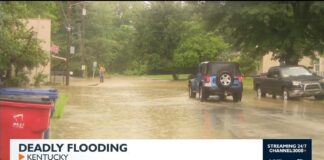 Deadly flooding underway in Kentucky